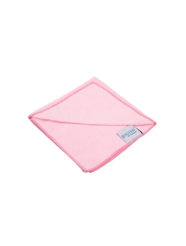 Reinigingsdoek microvezel gebreid 40x40cm 50gr Roze